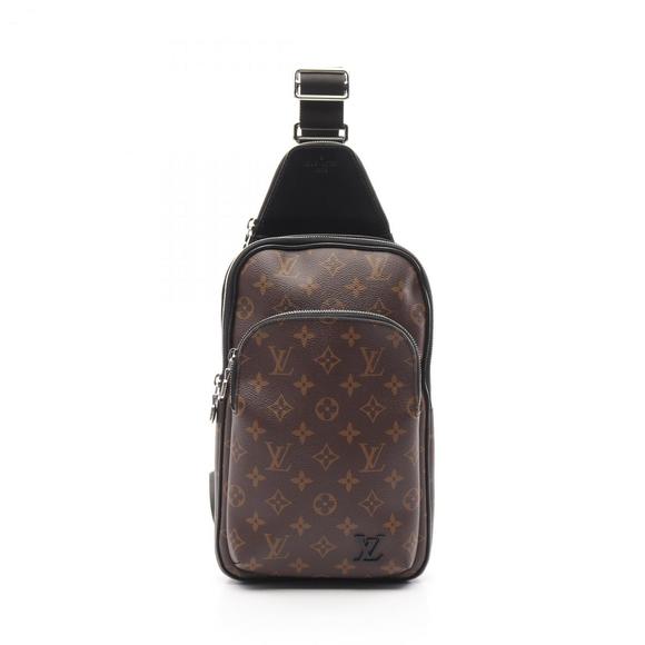 Louis Vuitton Avenue Sling Bag Monogram Macassar Waist Body Coated